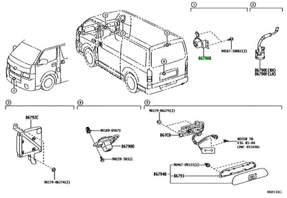Genuine Toyota Hiace GDH201V Front View Camera OEM 86790-261301