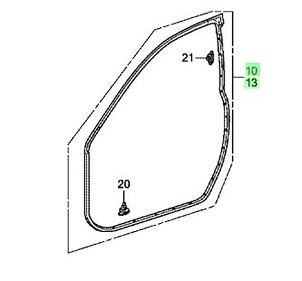 OEM WEATHERSTRIP FR DOOR R&L SET Genuine Honda Accord 72350/72310-TL0-J011