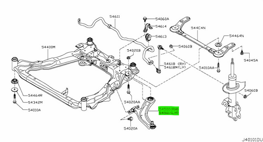 OEM Genuine Nissan LINK COMPLETETRANSVERSE LH＆RH SET Rogue QR25DE 54501/54500