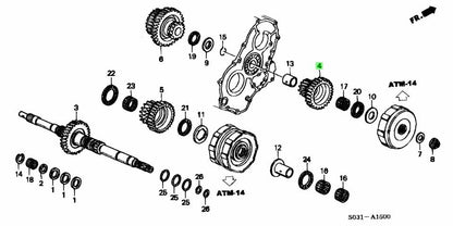 OEM Honda Integra Civic CR-V AT Mainshaft Low Gear 23411-P4P-N00 Genuine1