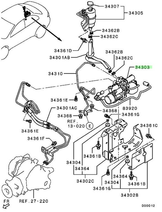 Mitsubishi Evo X AYC/ACD Rebuilt Differential Pump 3520A071 3520A045 3520A0661