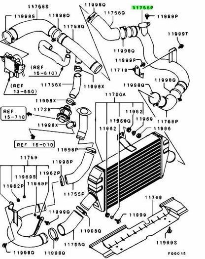 Genuine Mitsubishi Lancer Evo CT9A Intercooler Outlet Air Pipe MR5716041