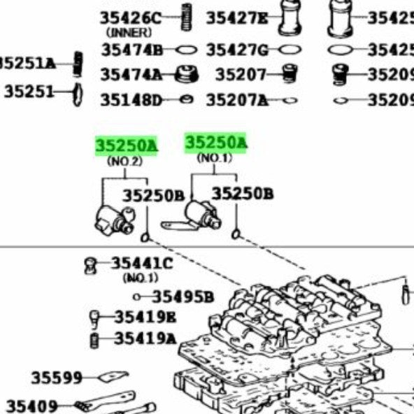 OEM Genuine TOYOTA Lexus Transmission Solenoid Assembly 35250-50010 35250500102