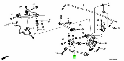 OEM Rear ARM COMP A LOWER R&L SET Honda Accord DBA-CU2 52375/52370-TL0-E00