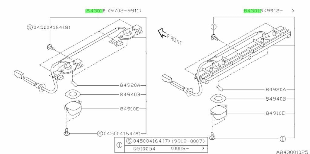 OEM LAMP ASSEMBLY-LICENSE Genuine Subaru Forester 2.0 Turbo 84301FC000