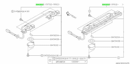 OEM LAMP ASSEMBLY-LICENSE Genuine Subaru Forester 2.0 Turbo 84301FC000