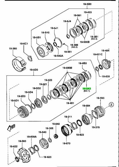 OEM Mazda RX-7 FD3S Eunos Cosmo JCES BV65-19-5K2 Retaining Plate Genuine AT0