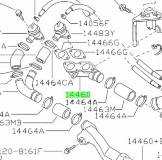 OEM TUBE ASSEMBLY, INLET Genuine Nissan GT-R R33 BCNR33 14460-05U101