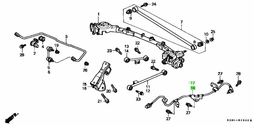 Genuine Honda Rear Wheel Speed Sensor Assembly LH RH Set OEM 57470/57475-S2H-9540