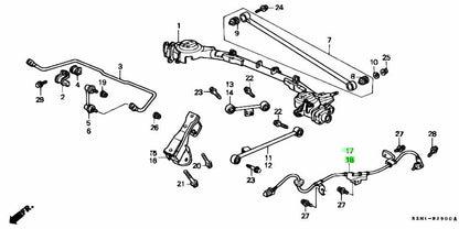 Genuine Honda Rear Wheel Speed Sensor Assembly LH RH Set OEM 57470/57475-S2H-9540