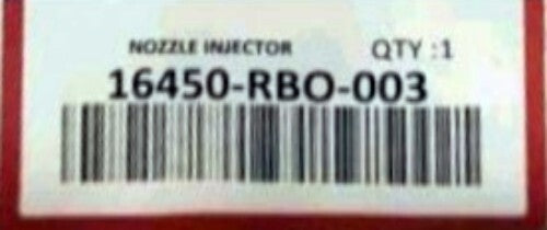 OEM Honda INJECTOR ASSY., FUEL 4SET  Civic 16450-RB0-003