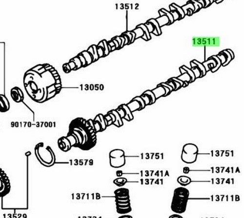 Genuine Toyota Camshaft 13501-54060 OEM 2L 2LT Chaser Hiace Hilux Land Cruiser1