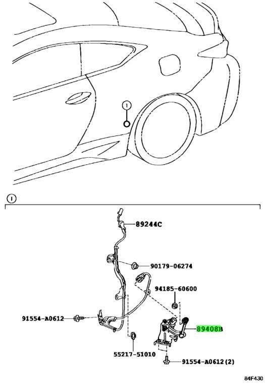 OEM Genuine TOYOTA Lexus Rear LH Suspension Height Sensor 89408-24070 89408240701