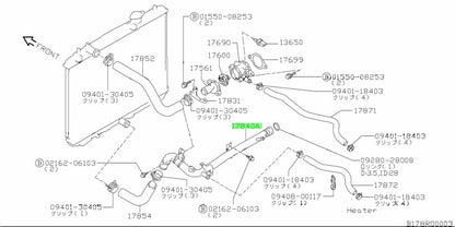 17840-60G02-000 Suzuki Pipe,water inlet 1784060G02000, New Genuine OEM Part0
