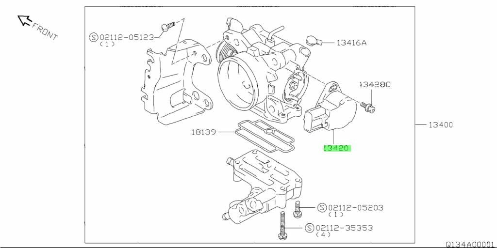 13420-58B10-000 Suzuki Sensor,throttle position 1342058B10000, New Genuine OEM P1