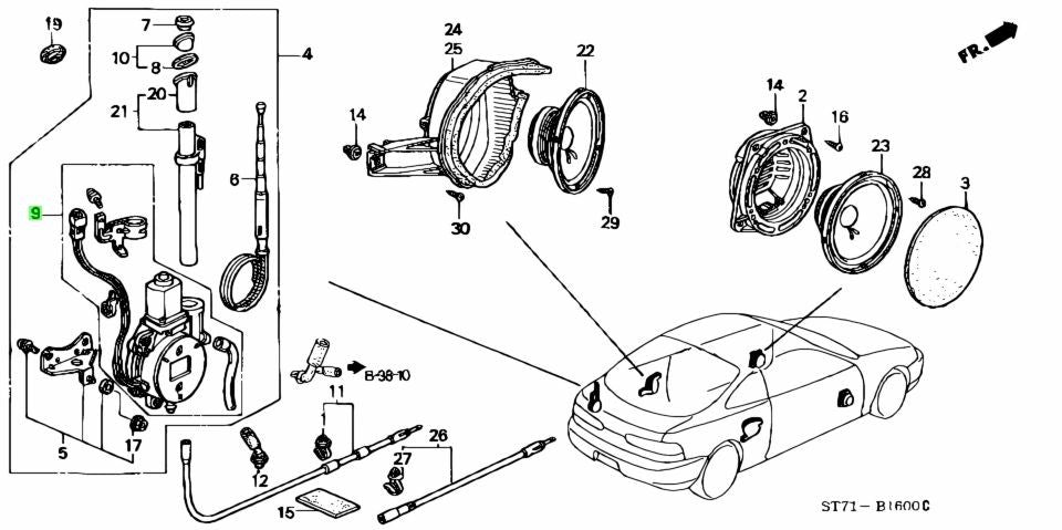 Genuine Honda Integra DC2 DB8 Power Antenna Motor 39155-ST7-0130