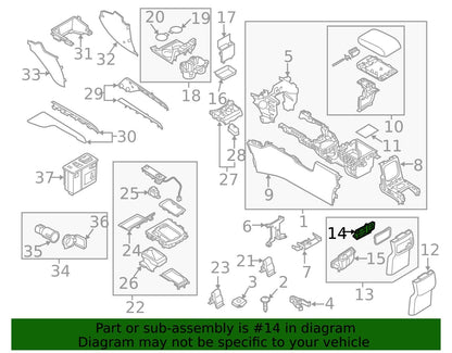 OEM LOUVER,CENTER Genuine Mazda CX-5 K1236491X02