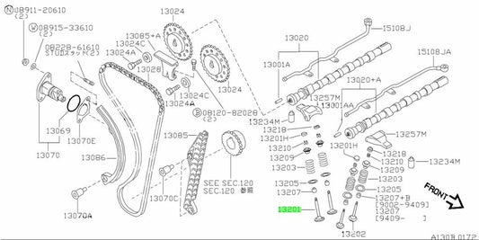 OEM VALVE, INTAKE Genuine Nissan 180SX S13 KRPS13 SR20DET 13201-53J000