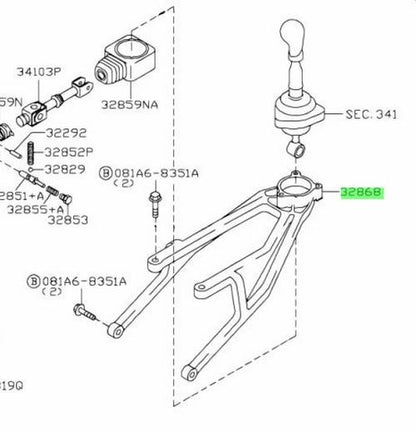 Genuine OEM Nissan 370Z Z34 G37 Q60 Manual Shifter Bracket P/N 32868-CD80A