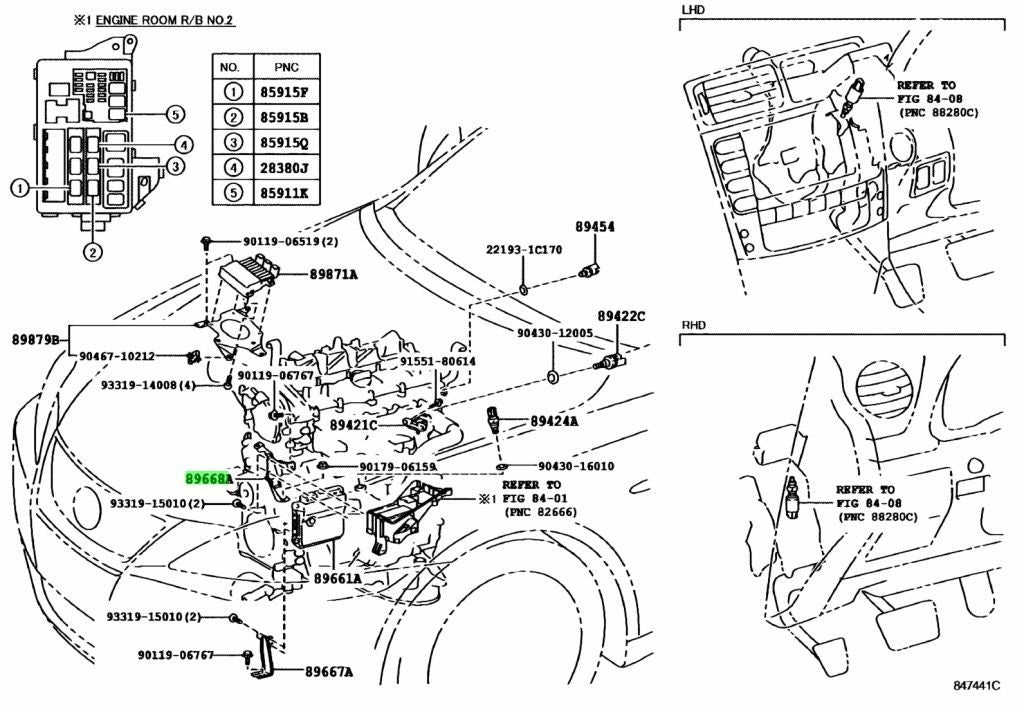 OEM TOYOTA Lexus IS250/350/2##D Engine Control Computer Bracket No.2 89668-530200