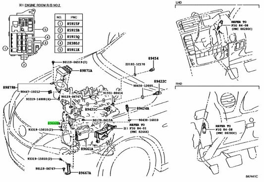 OEM TOYOTA Lexus IS250/350/2##D Engine Control Computer Bracket No.2 89668-530200