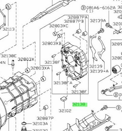 Genuine Nissan 350Z 370Z G35 G37 6MT Transmission Adapter Plate 32137-CD000 OEM1