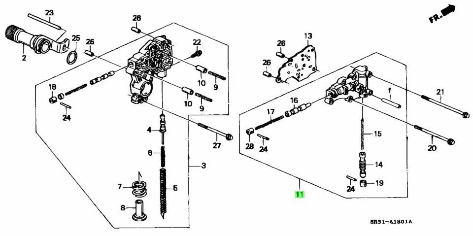 OEM Honda 27600-P24-J00 Lock-Up Valve Body Assy AT Civic EG Del Sol0