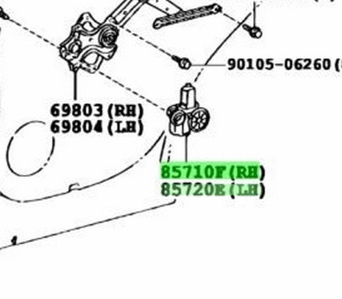 Lexus RX270 RX350 RX450h Rear Window Motors RH LH 85710-48080 85720-48090 OEM1
