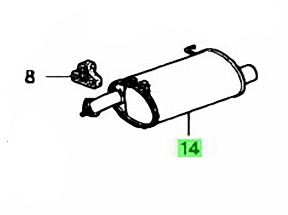 OEM SILENCER COMP., L. EX. Genuine Honda Accord 18305-TL2-A02