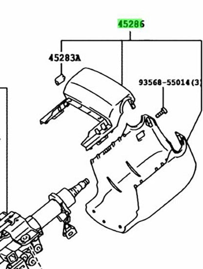 OEM TOYOTA Lexus RX270/350/450H Steering Column Cover BLACK,TRIM 45024-48902-C00