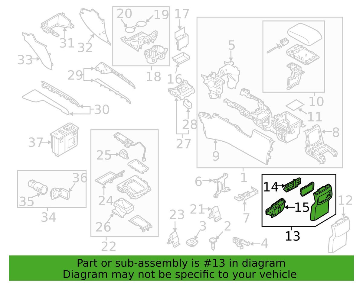 OEM PANEL,CONTROL-RR CONSOLE Genuine Mazda CX-5 K1236447002