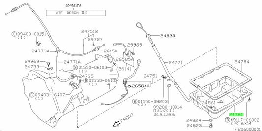 24741-57B01-000 Suzuki Pan,t/m oil 2474157B01000, New Genuine OEM Part0