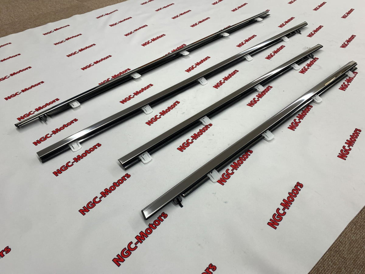 Honda ACURA genuine 4pcs Window Molding Weatherstrip Trim Chrome TSX Sedan 09-14