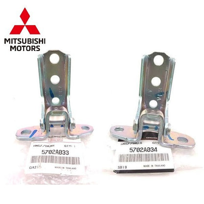 New Genuine Mitsubishi Front Rear Door Hinge LH RH Pair 5702A033/5702A034 OEM0