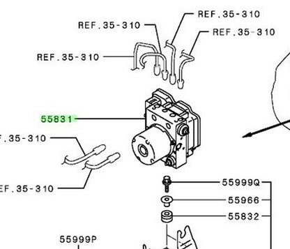 Genuine Mitsubishi ABS Brake Modulator Hydraulic Unit OEM 47660W064P0