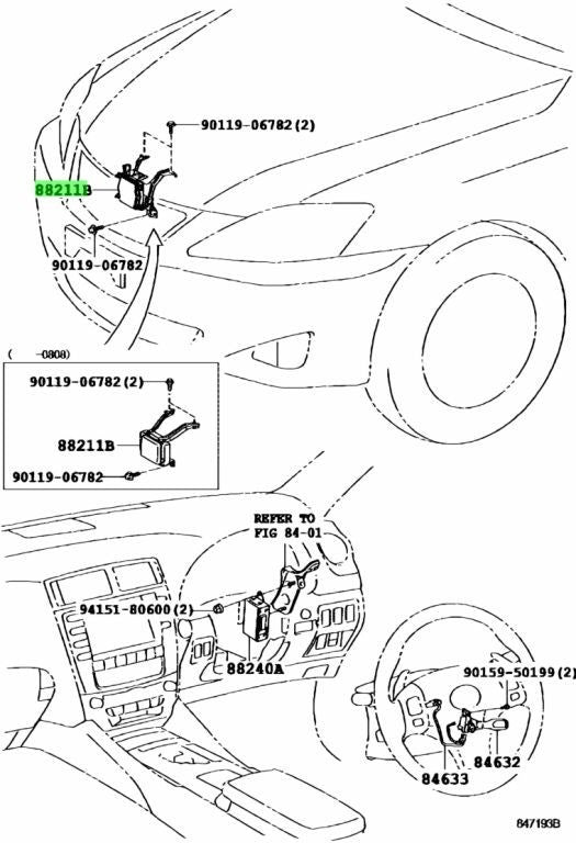 OEM Genuine TOYOTA Lexus Millimeter Wave Radar SensorAssy 88210-53090 88210530900
