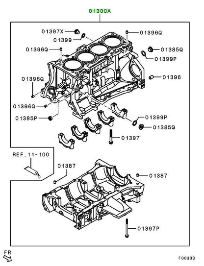 OEM Genuine Mitsubishi Outlander PHEV GG2W  BLOCK ASSY,CYLINDER 1050B3011