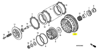 【NEW】Honda Genuine 2007-2023 CBR600RR CLUTCH OUTER 22100-MFJ-D00