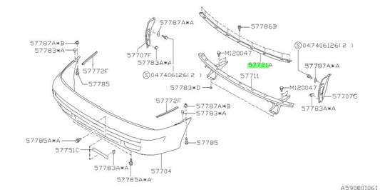 OEM HOLDER-FRONT BUMPER,UPPER CENTER Genuine Subaru Impreza WRX GC8 57770FA000