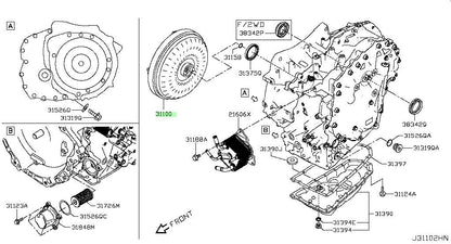 New Genuine Nissan Torque Converter Assembly 31100-3VX1A OEM1