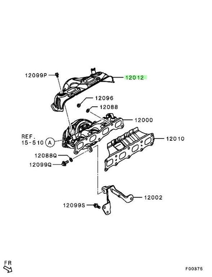 OEM Genuine Mitsubishi Outlander PHEV GG2W GG3W COVER,EXHAUST MANIFOLD 1555A7731