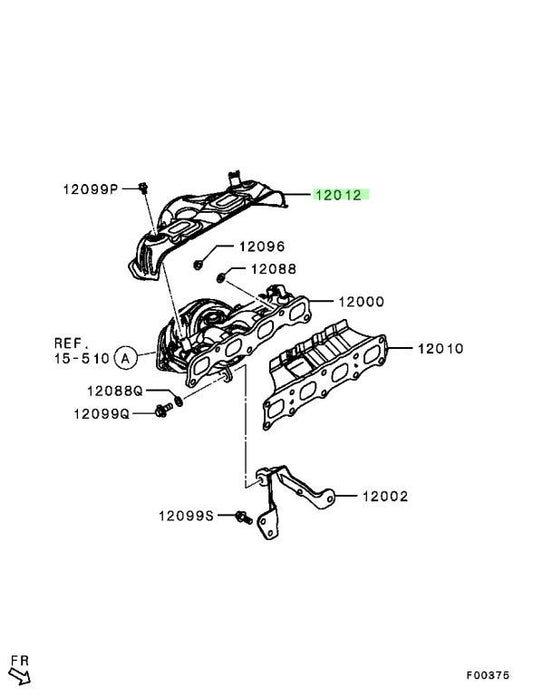 OEM Genuine Mitsubishi Outlander PHEV GG2W GG3W COVER,EXHAUST MANIFOLD 1555A7731