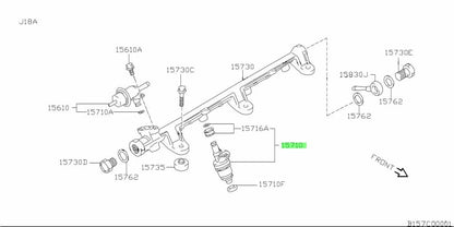 15710-77EA0-000 Suzuki Injector assy,fuel 1571077EA0000, New Genuine OEM Part1