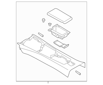 MAZDA MX-5 ND 2025 Genuine Center Console Rear N462-64-420B-26(Tan Color)0