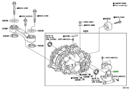 G114942010 Genuine Toyota CABLE, MOTOR, NO.2 G1149-420101