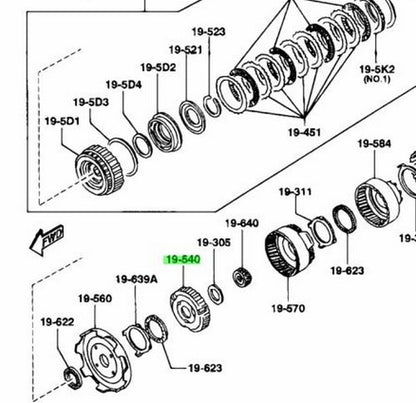 OEM Mazda RX-7 FD3S Eunos Cosmo JCES BV57-19-540 Front Carrier Genuine AT1