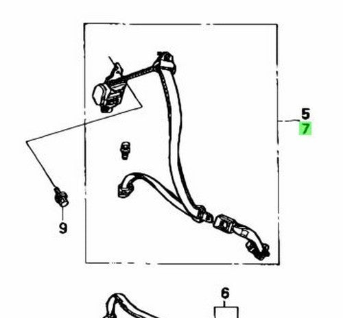 OEM Honda Civic EG6 EG Hatchback 82800-SR3-J02ZA LH Rear Seat Belt Assembly1
