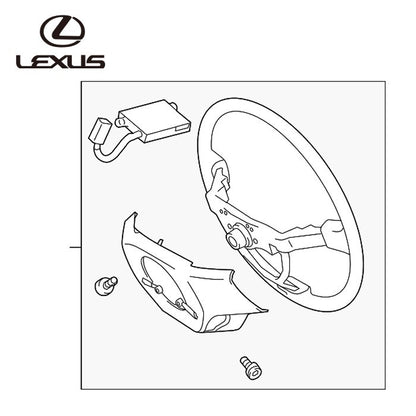 TOYOTA Lexus RX270/350/450H BLACK/NATURALBROWN Steering WheelAssy 45100-48470-C70