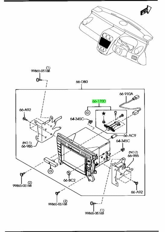 Genuine Mazda CX-7 ER3P Hazard Warning Switch OEM EG23-66-4H01