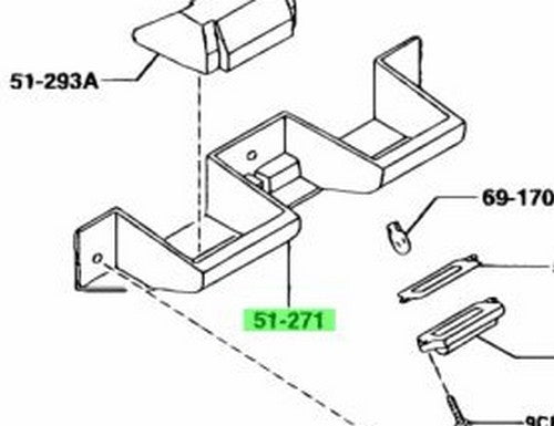 OEM MAZDA LICENSE LAMP BRACKET RX-7 FD3S FD01-51-261A1